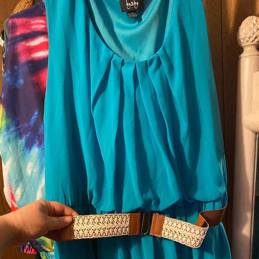 Belted tank dress